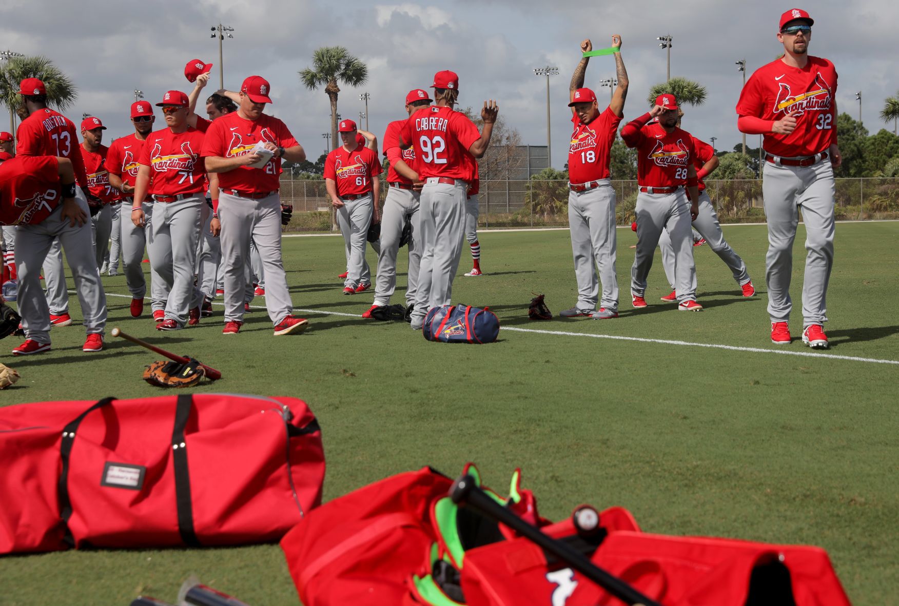 First official workout of Cardinals spring training